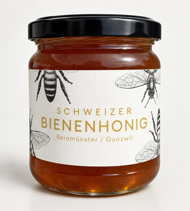 Glas Schweizer Sommerhonig 500 g von Bienen Naef aus der Region Luzern